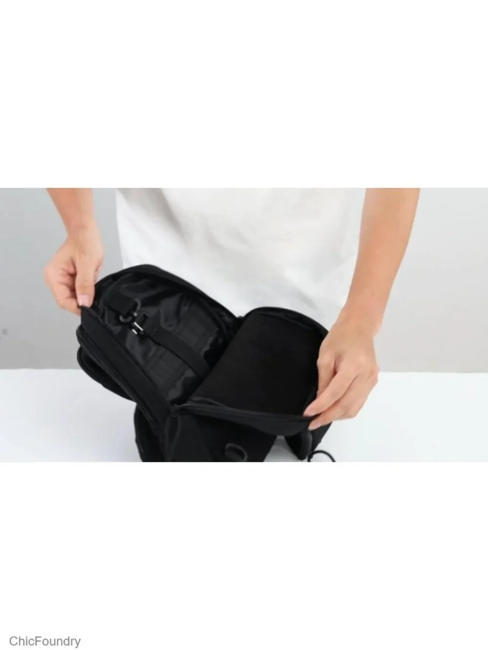 RFID Blocking Tactical Crossbody Sling Bag with MOLLE System - Water Resistant